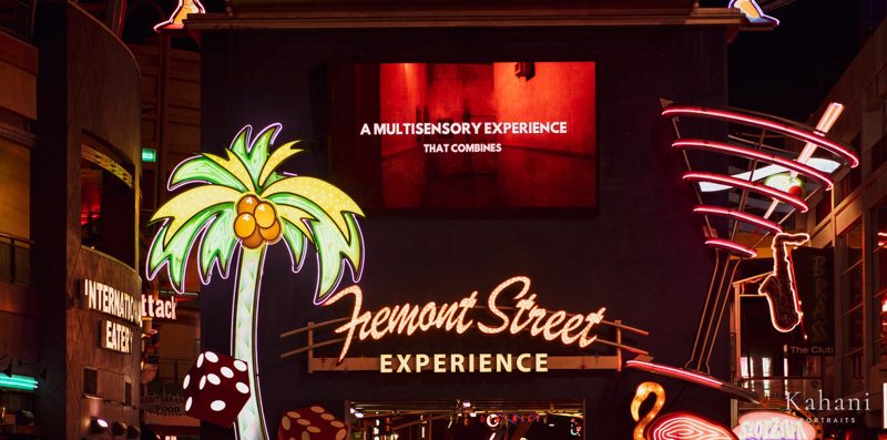 Fremont Street Experience neon sign at night